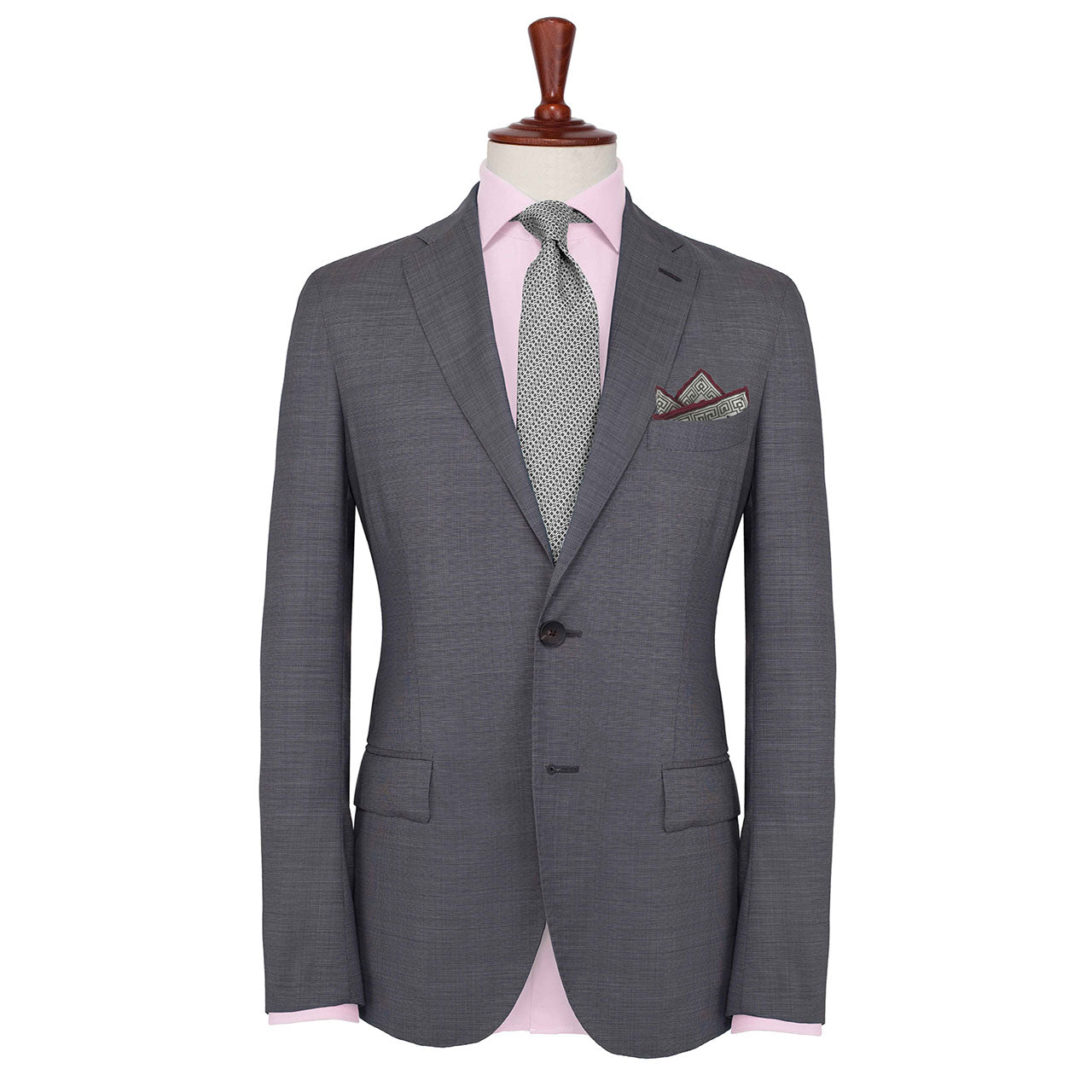 Peacock Paradise Bluish Pink Pocket Square