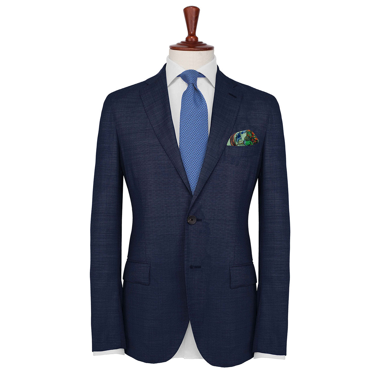 Peacock Paradise Light Mint Green Pocket Square