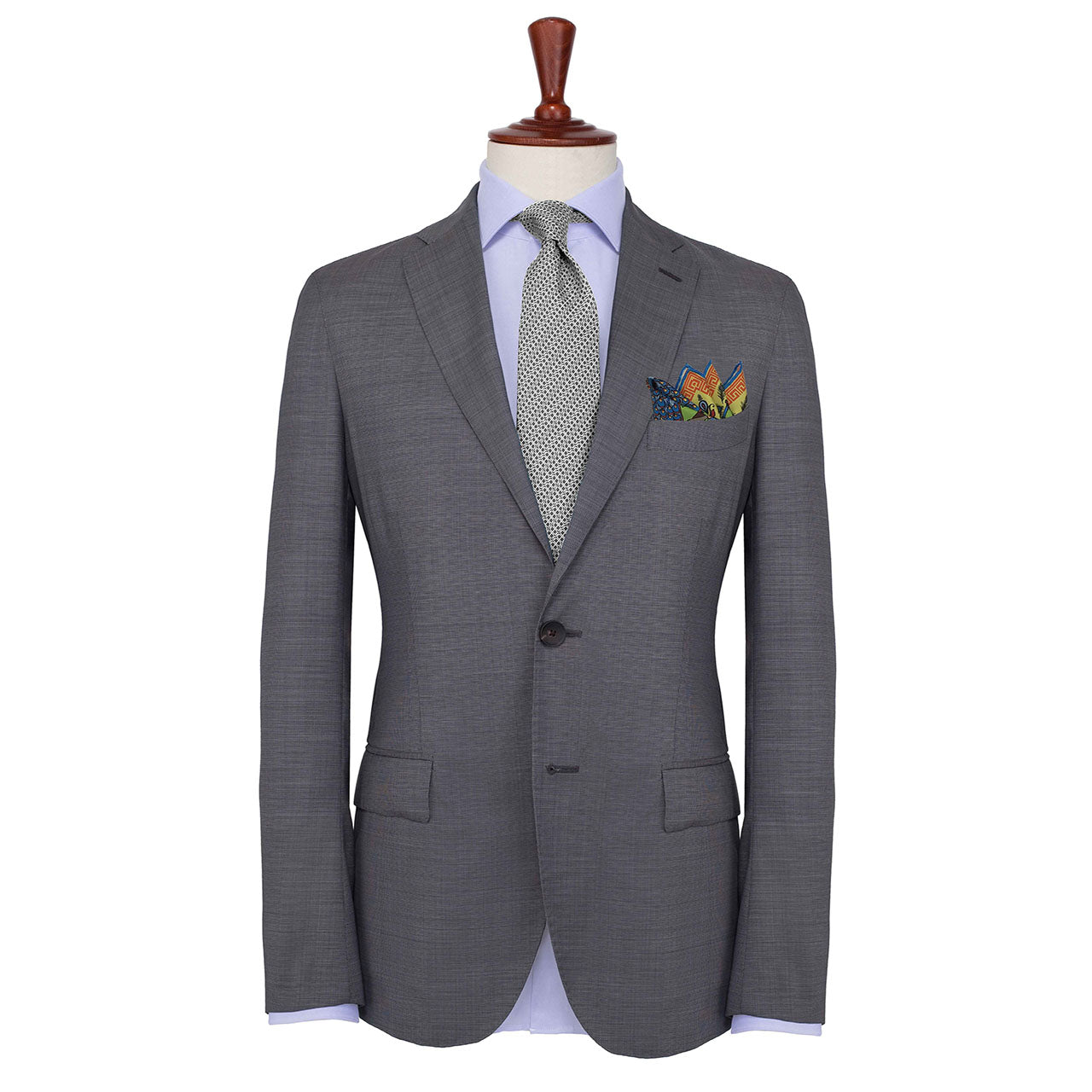 Peacock Paradise Parakeet Green Pocket Square