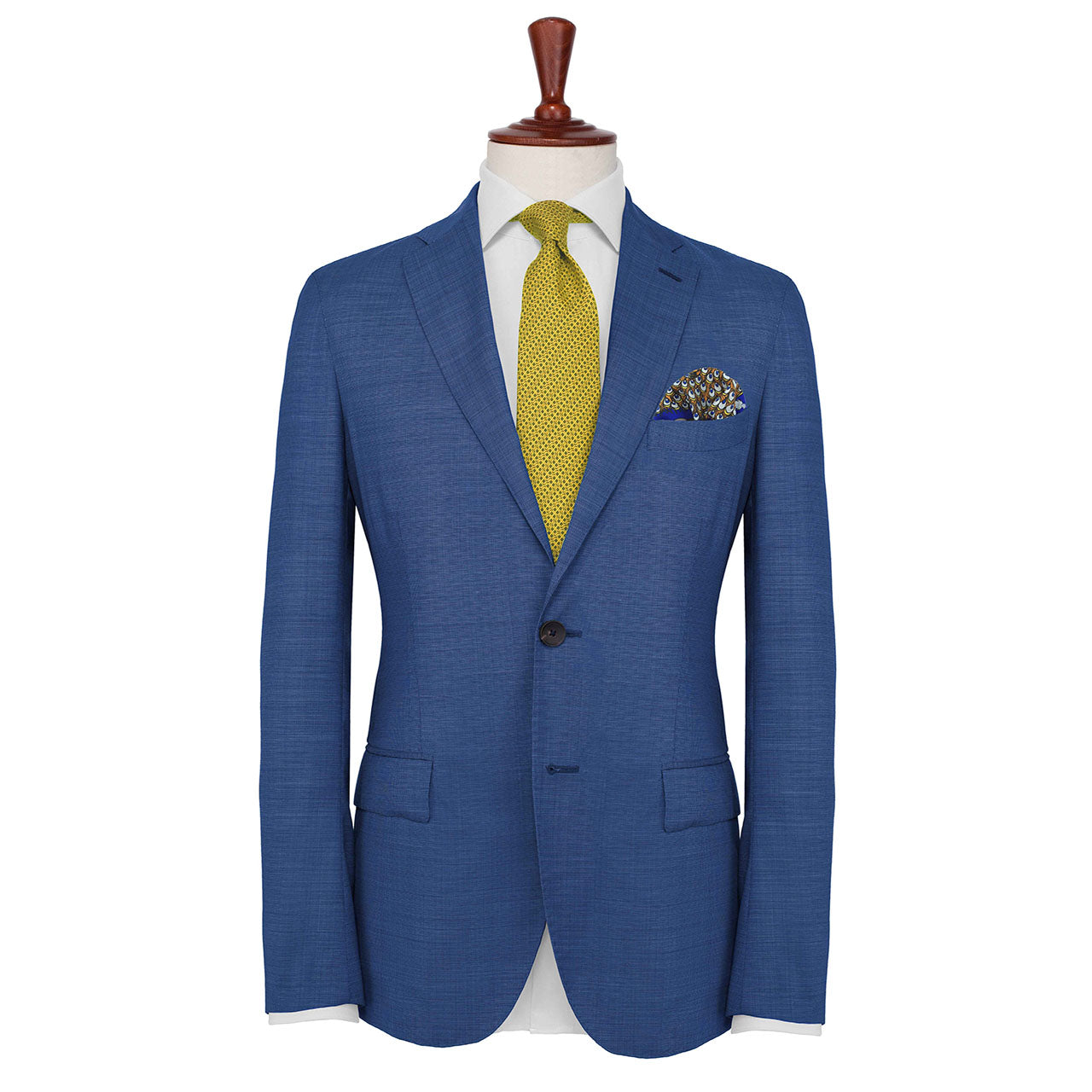 Peacock Paradise Dark Slate Blue Pocket Square