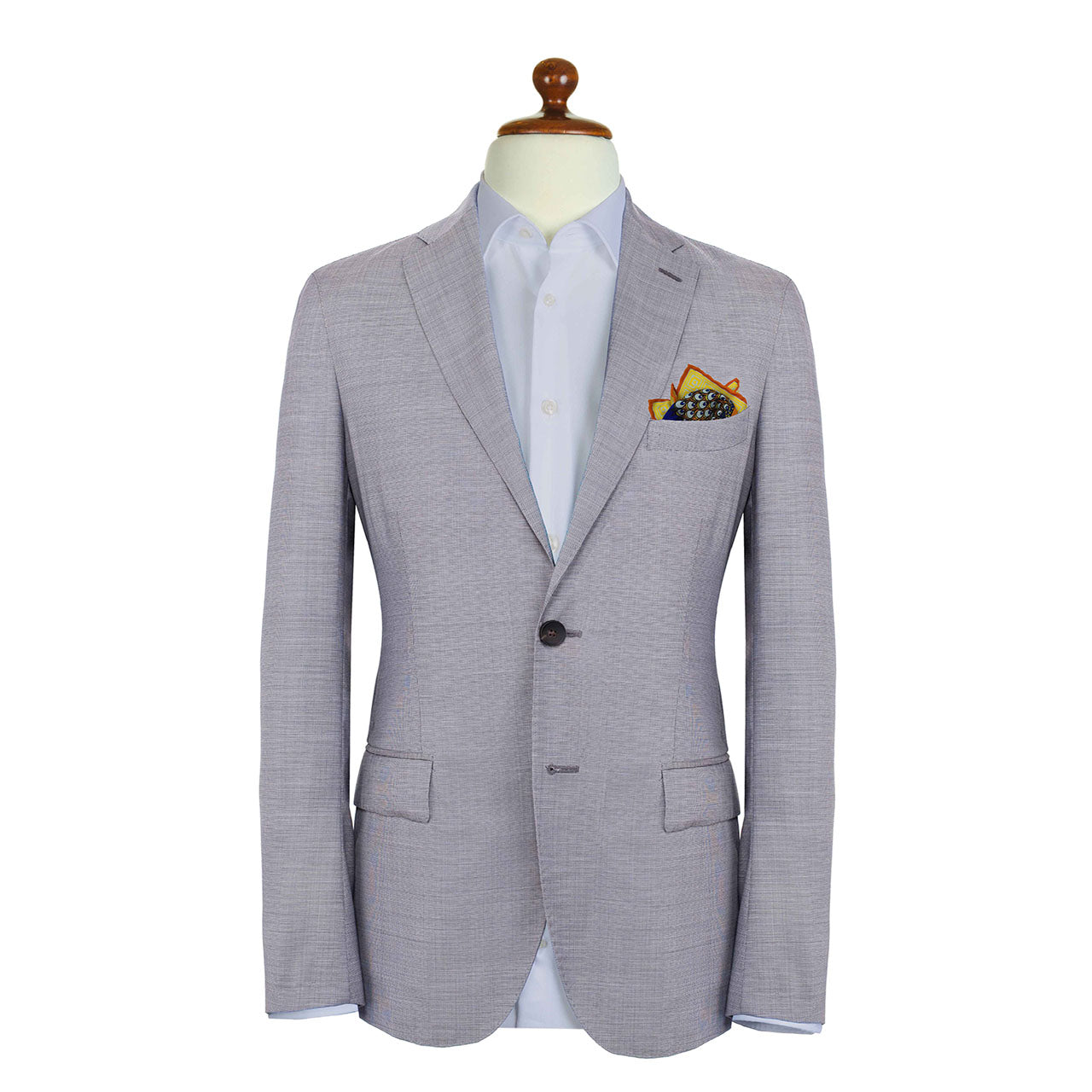 Peacock Paradise Dark Slate Blue Pocket Square
