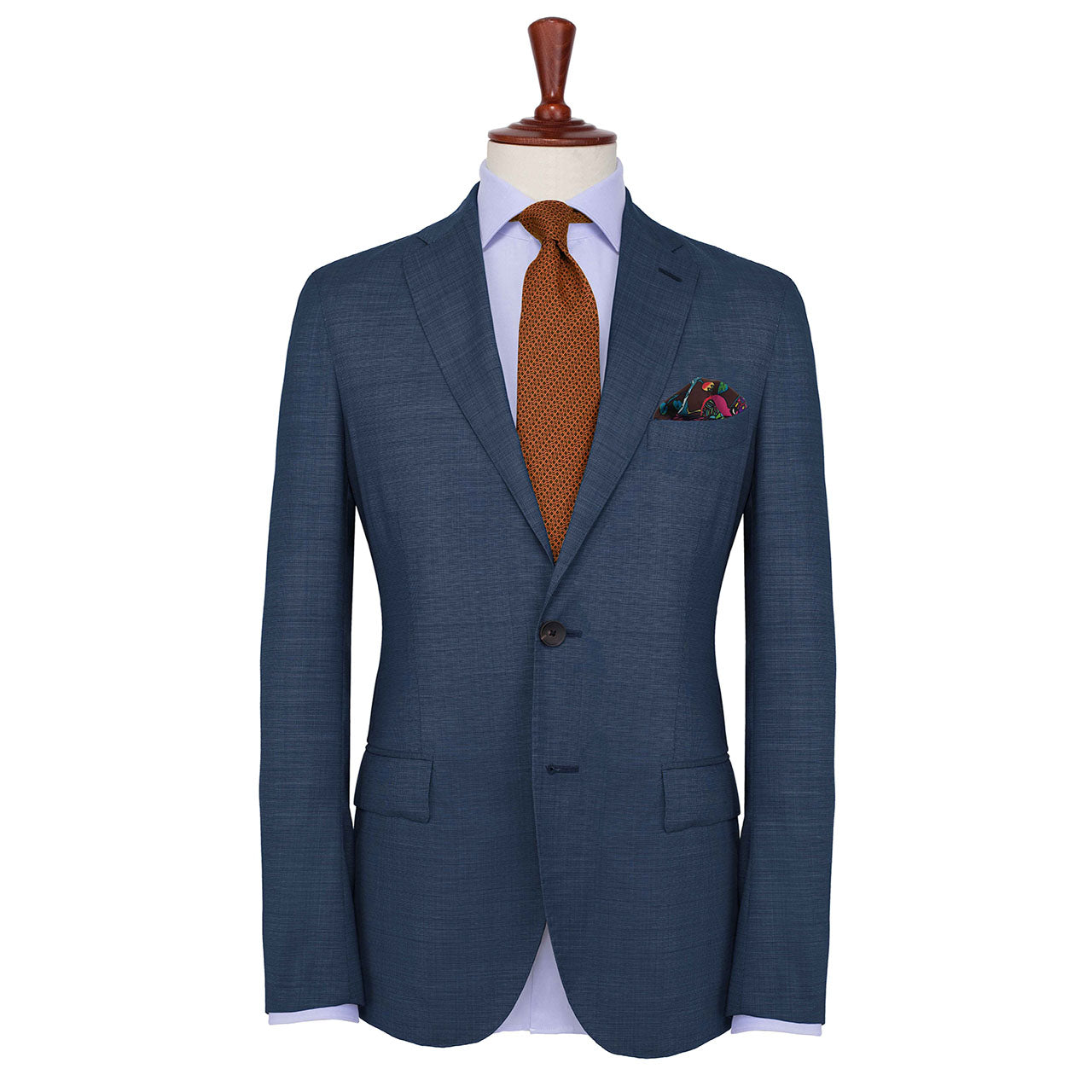 Peacock Paradise Brown Pocket Square