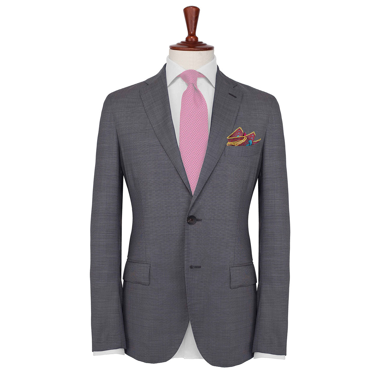 Peacock Paradise Brown Pocket Square