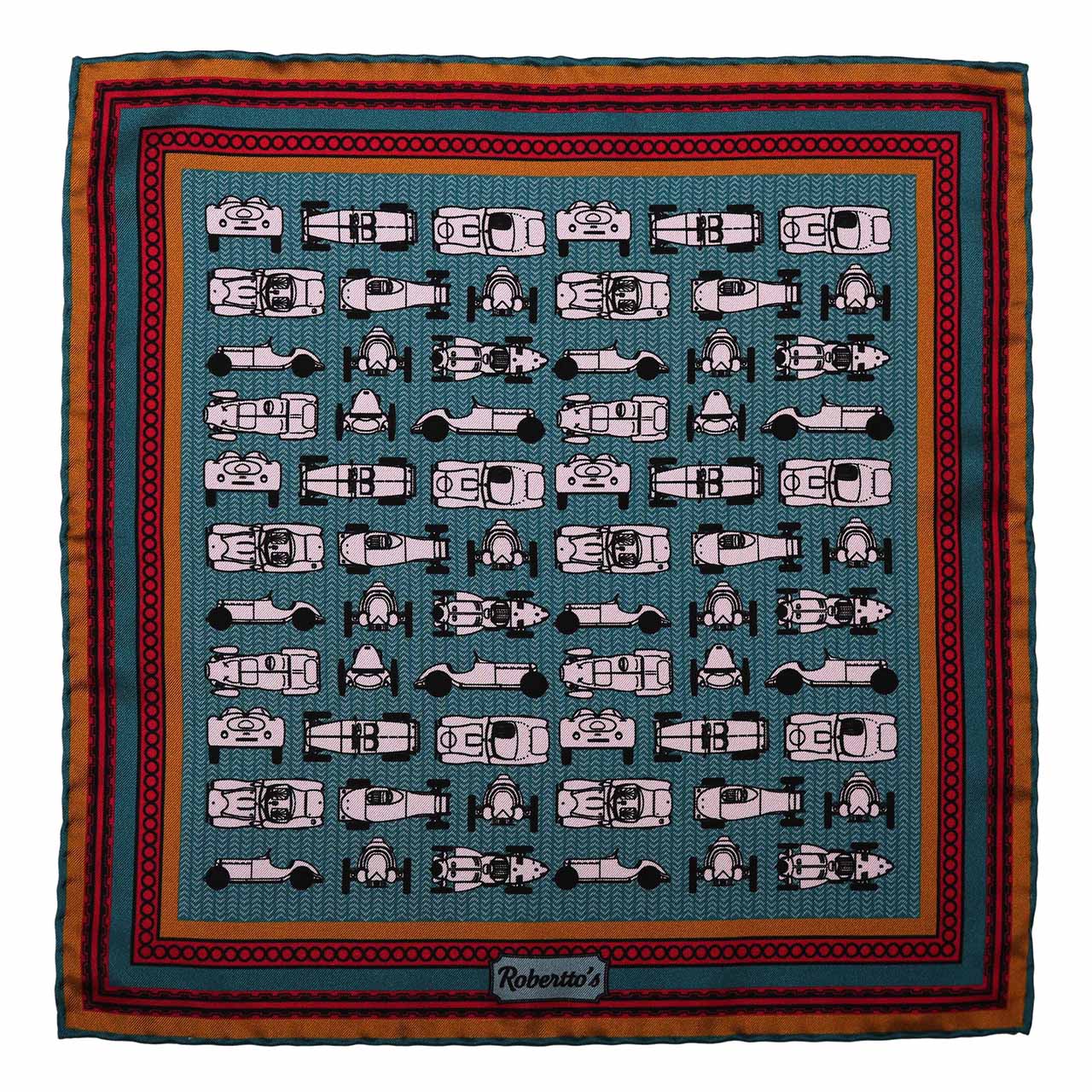 Racing Allegory Black and White Pocket Square