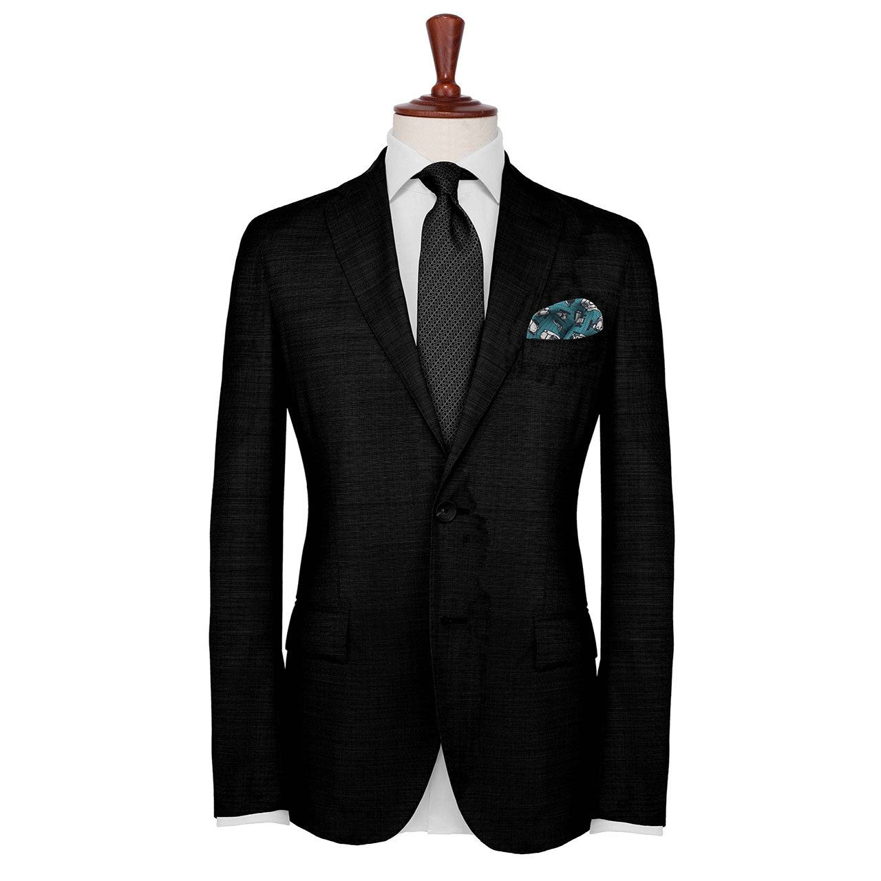 Racing Allegory Black and White Pocket Square