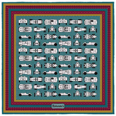 Racing Allegory Black and White Pocket Square