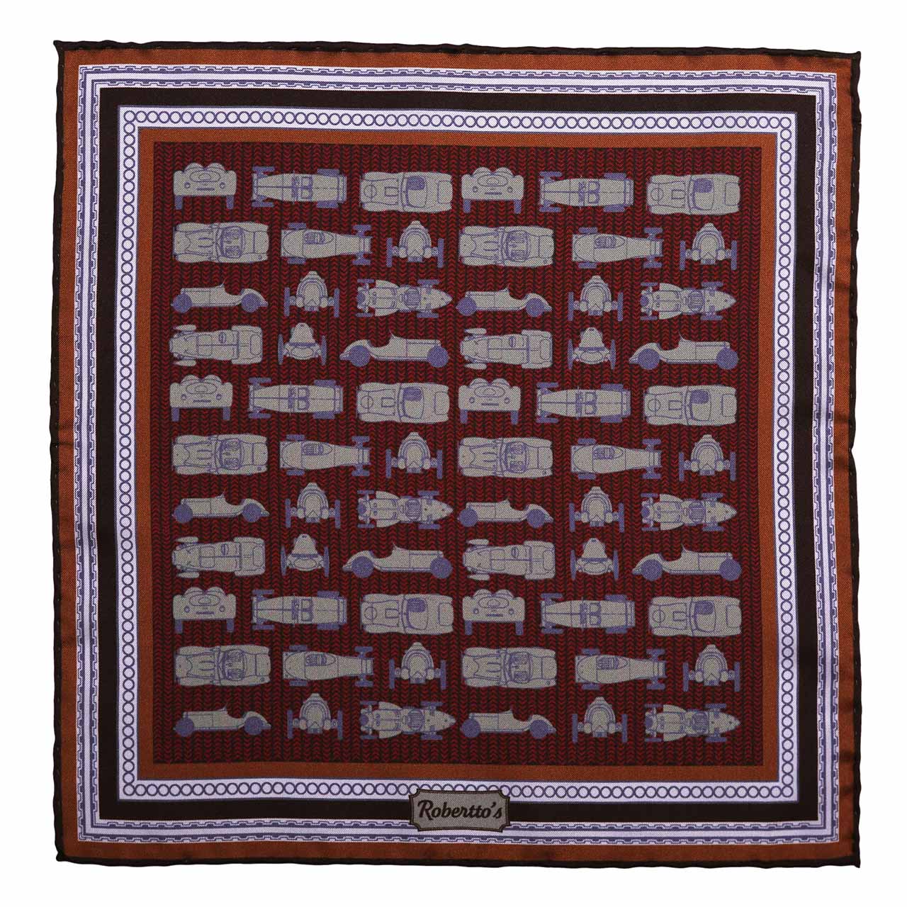 Racing Allegory Palladian Blue and Light Heather Pocket Square