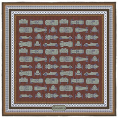 Racing Allegory Palladian Blue and Light Heather Pocket Square