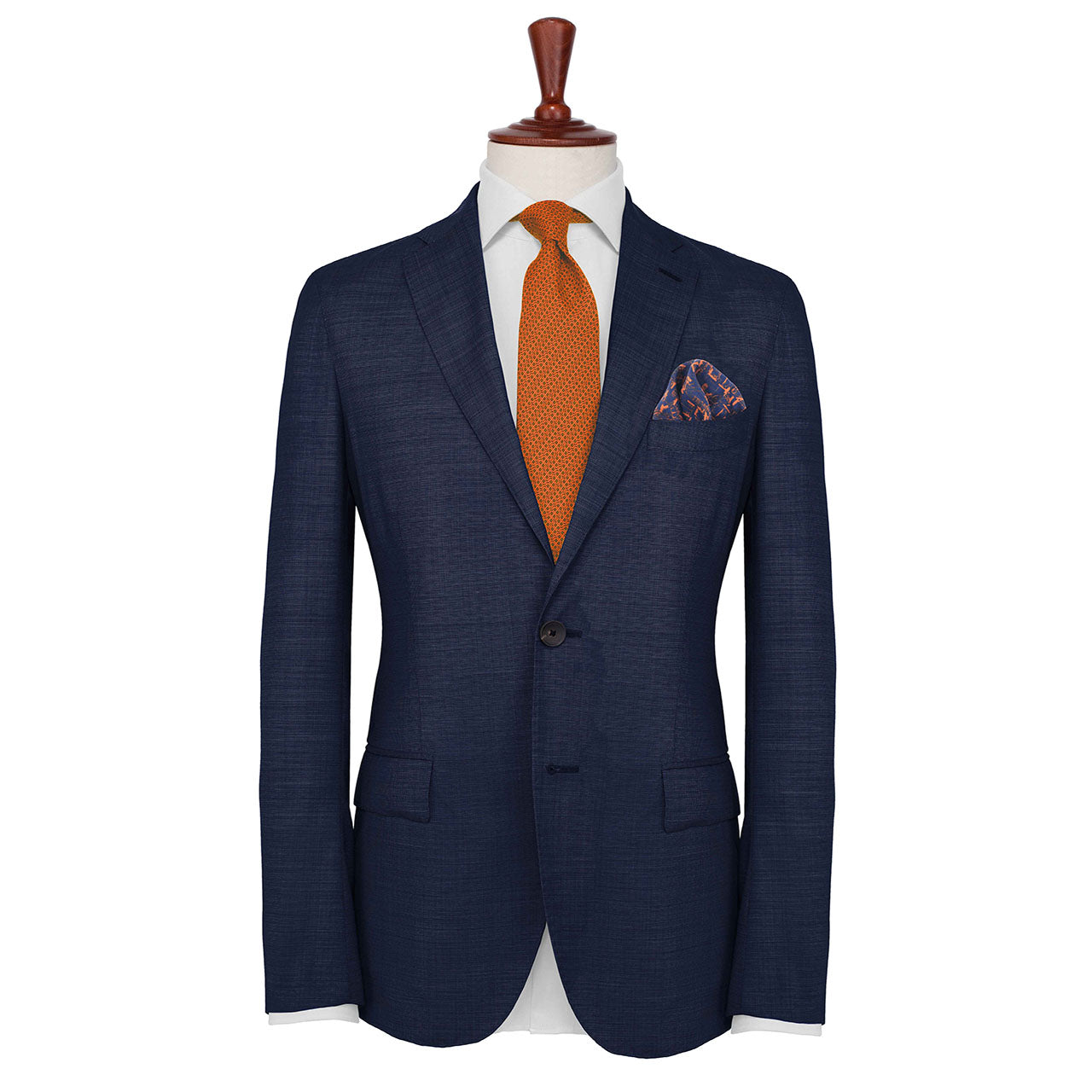 Velocite Dark Navy Blue Pocket Square