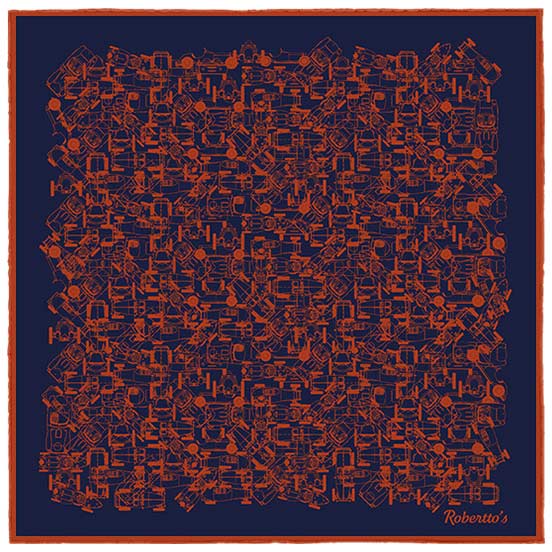 Velocite Dark Navy Blue Pocket Square