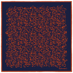 Velocite Dark Navy Blue Pocket Square