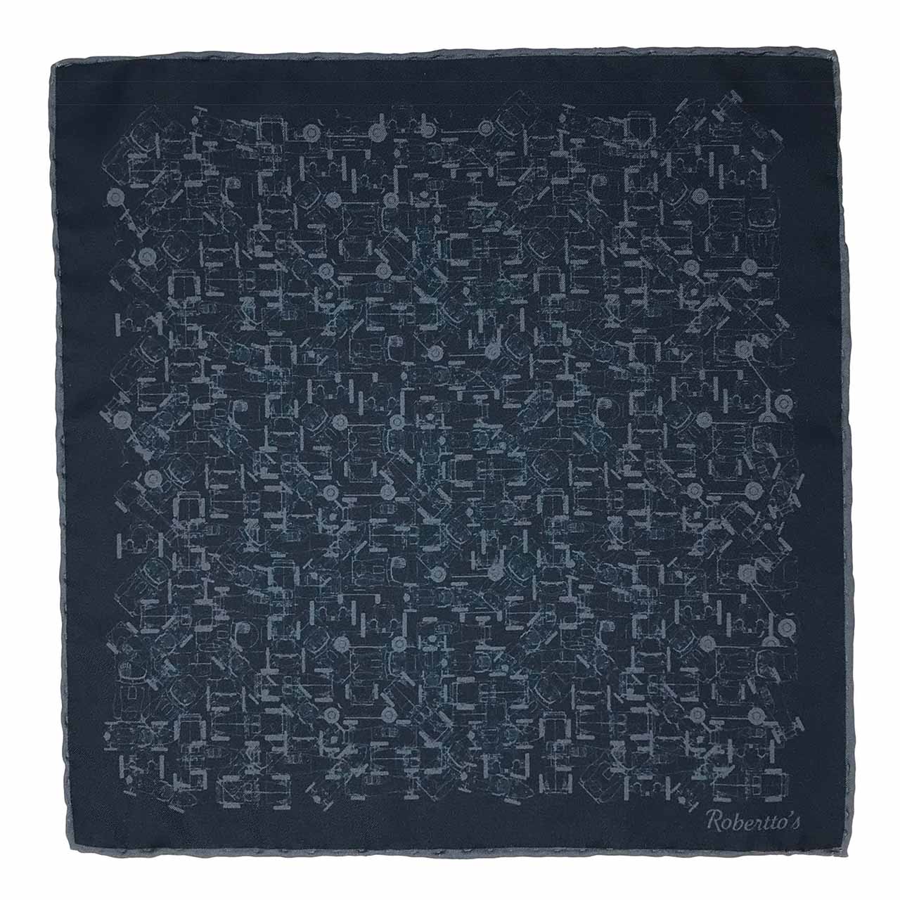 Velocite Black Pocket Square