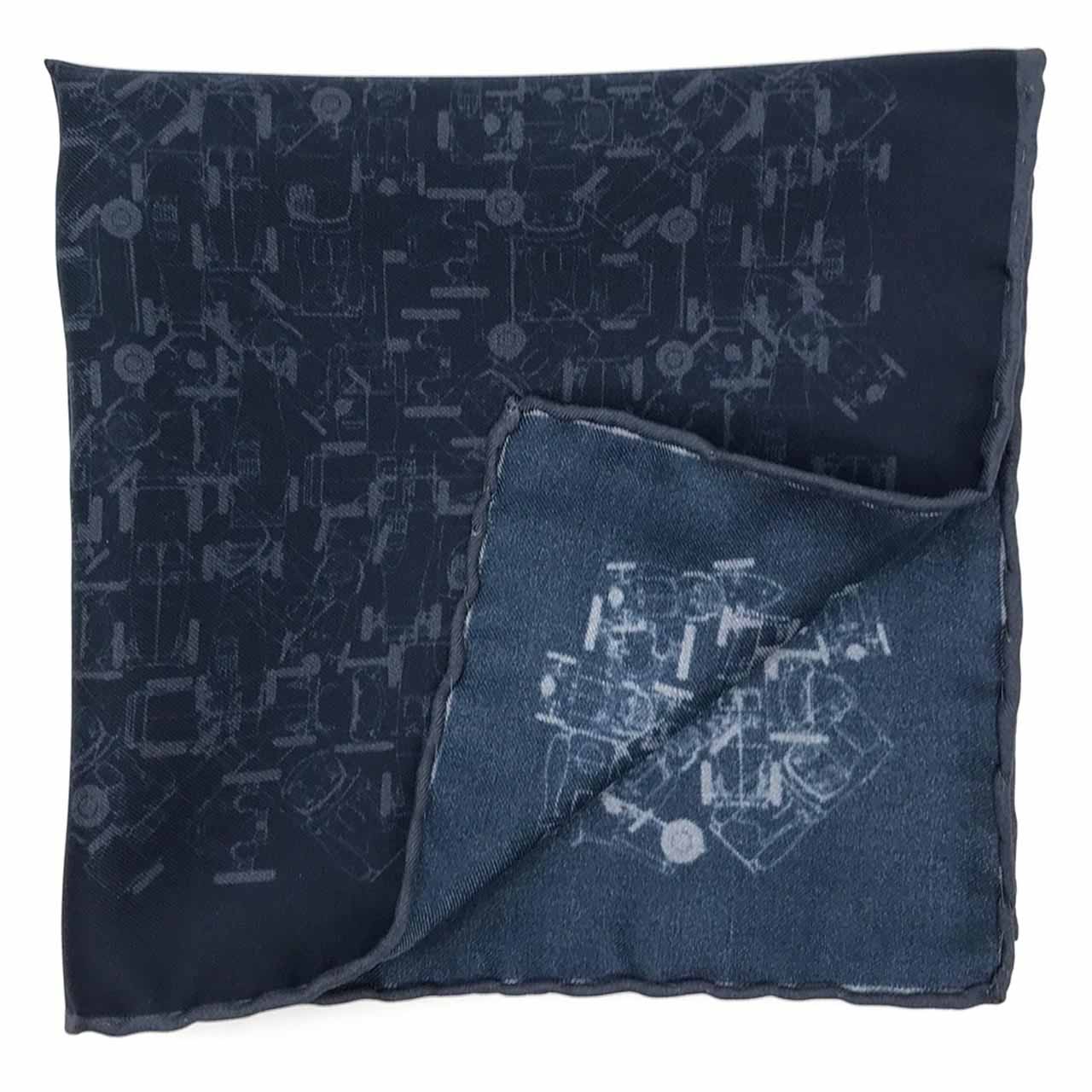 Velocite Black Pocket Square