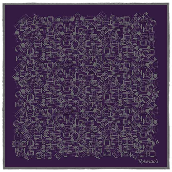 Velocite Eggplant Purple Pocket Square