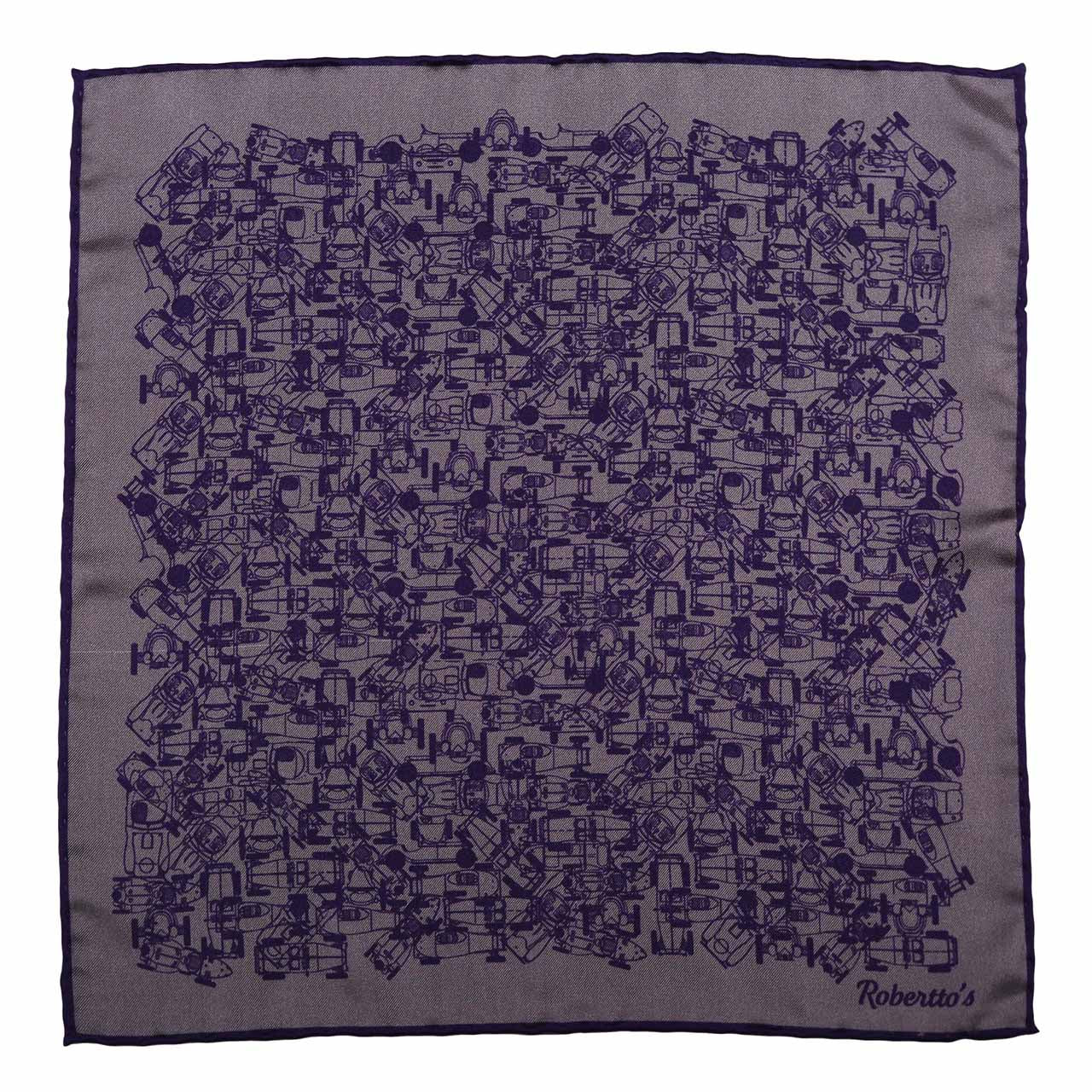 Velocite Metal Grey Pocket Square