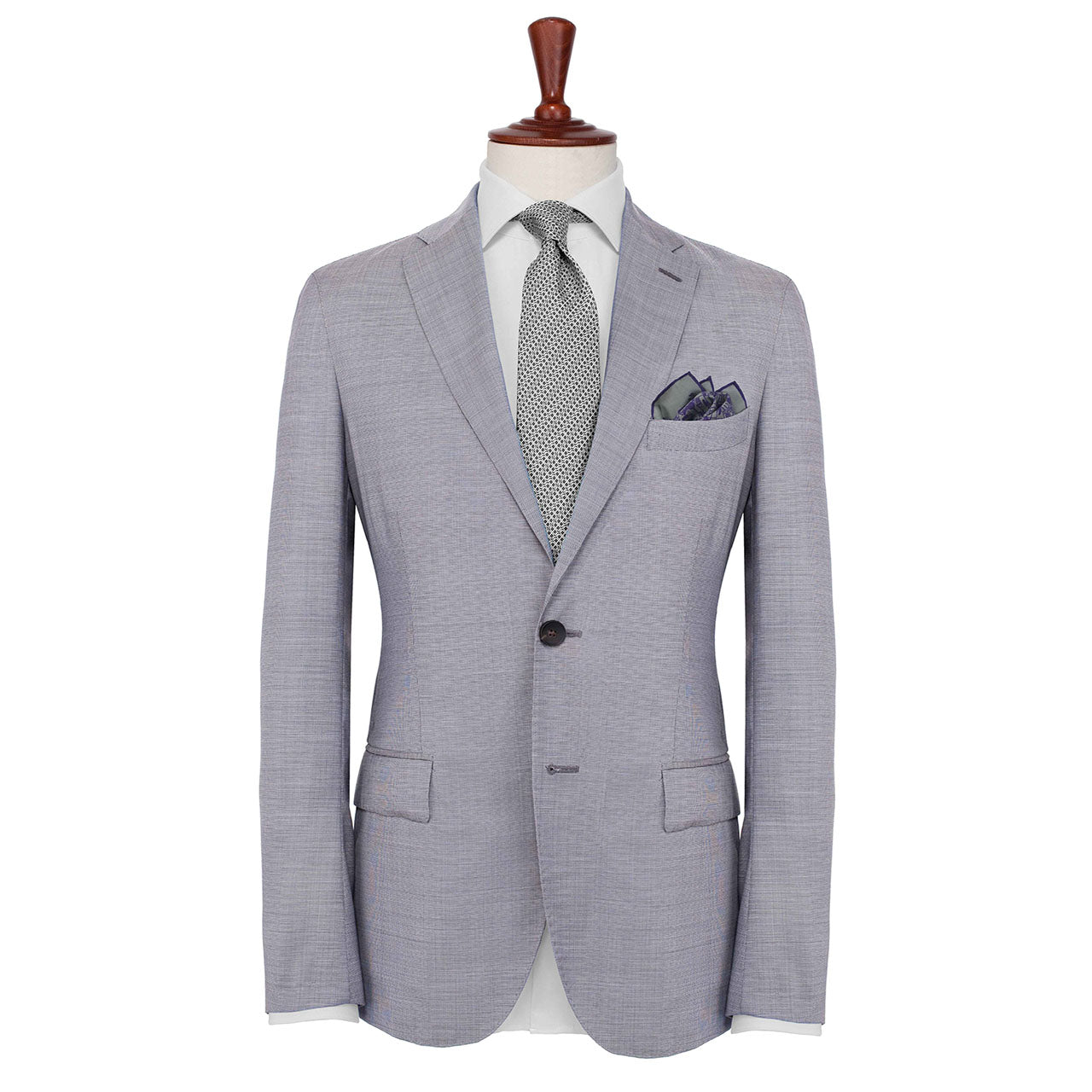Velocite Metal Grey Pocket Square