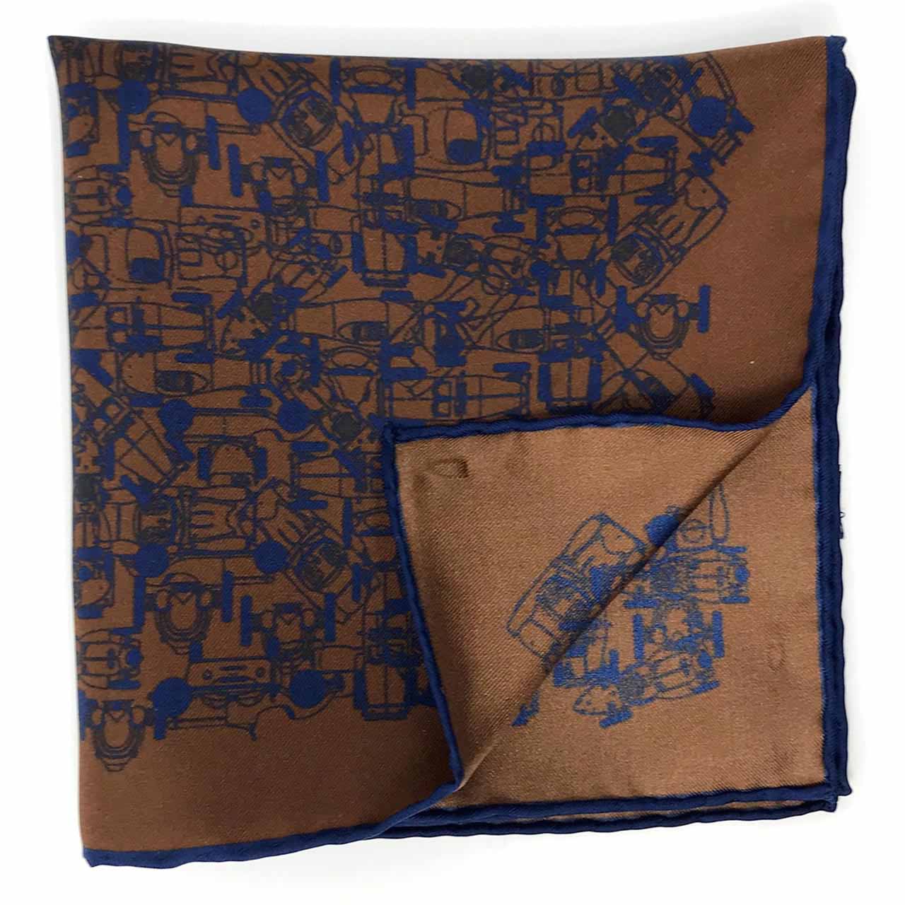 Velocite Walnut Brown Pocket Square