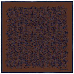 Velocite Walnut Brown Pocket Square