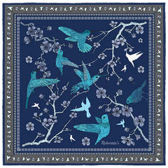Amazilia Navy Blue Pocket Square