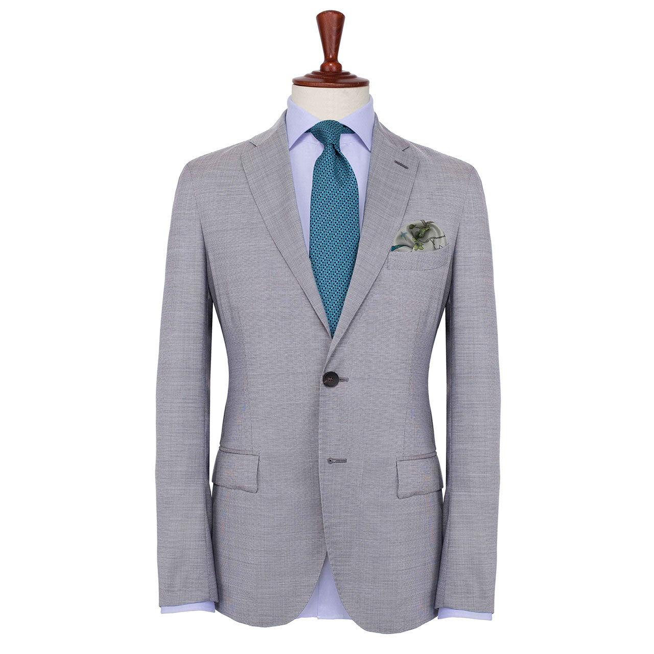 Amazilia Fog Grey Pocket Square