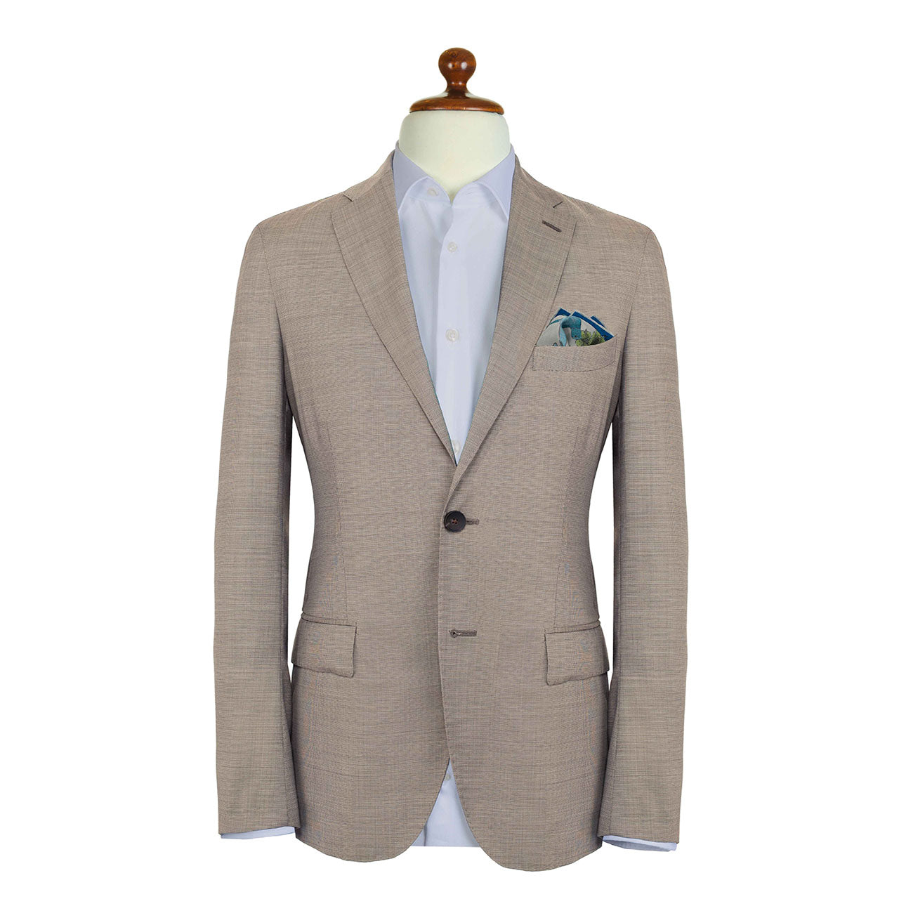 Amazilia Fog Grey Pocket Square