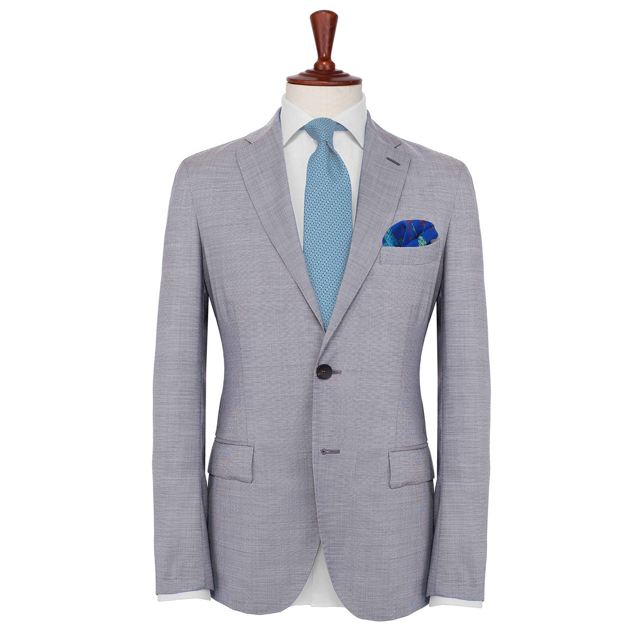Amazilia Blue Pocket Square