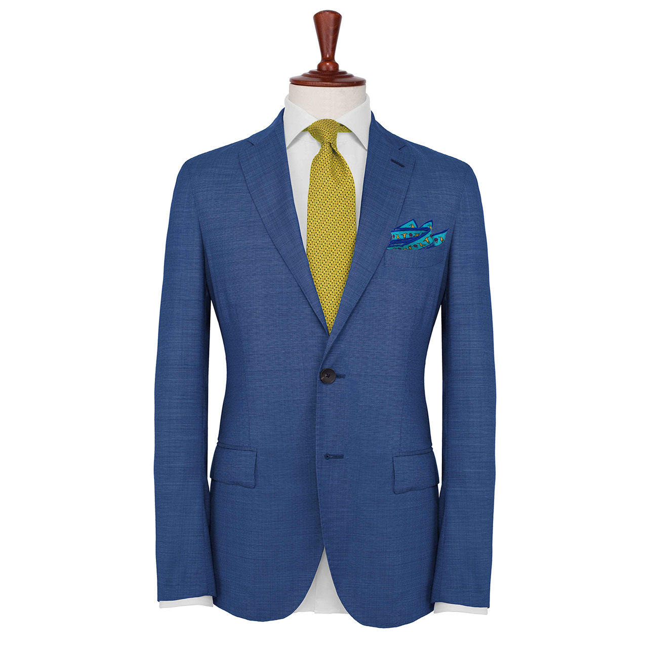 Amazilia Blue Pocket Square