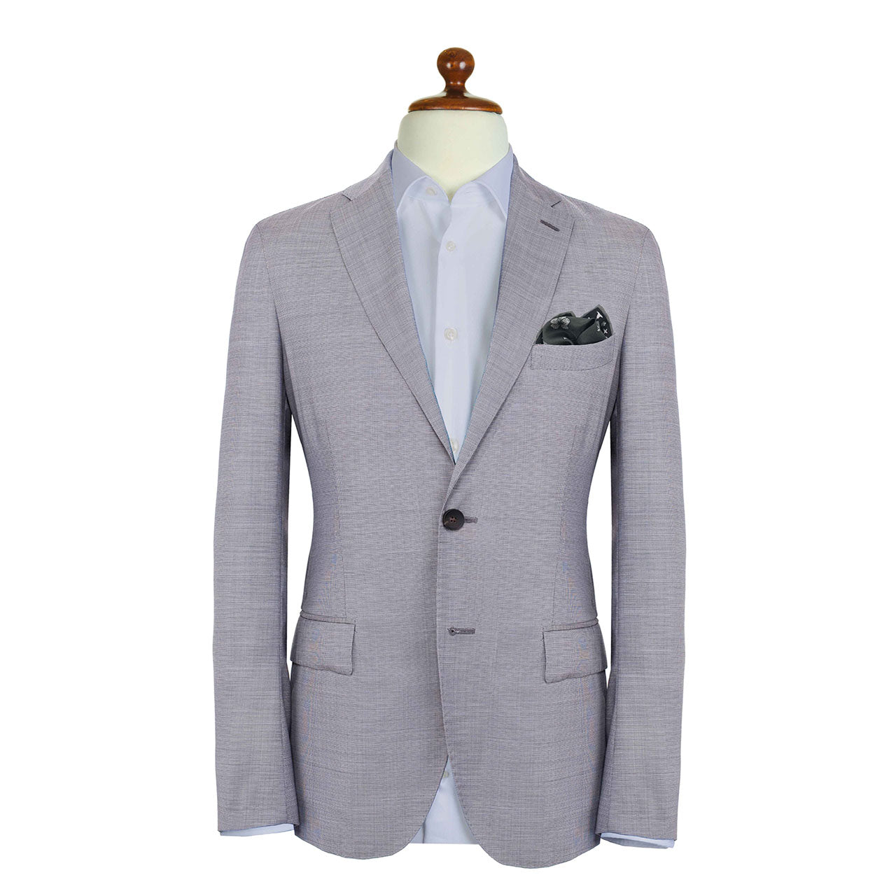 Amazilia Charcoal Grey Pocket Square
