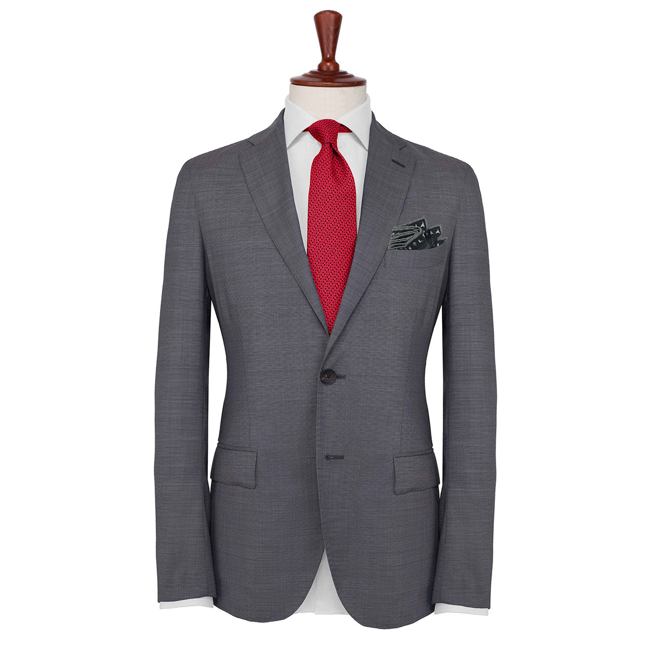 Amazilia Charcoal Grey Pocket Square