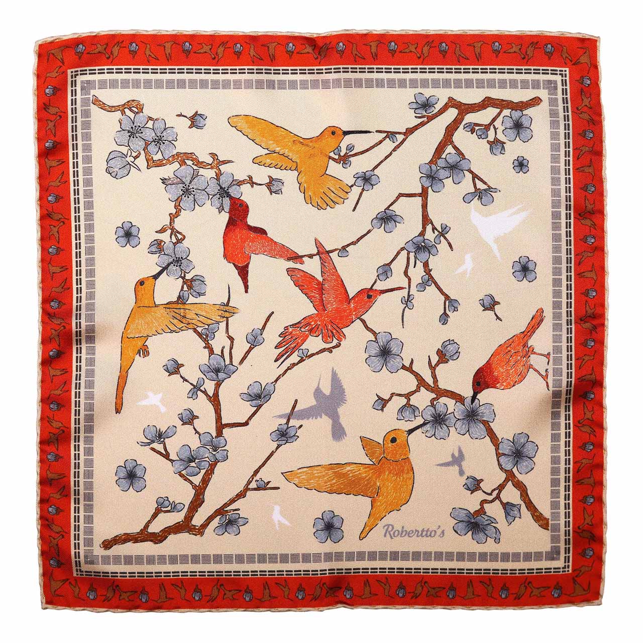 Amazilia Cream Pocket Square