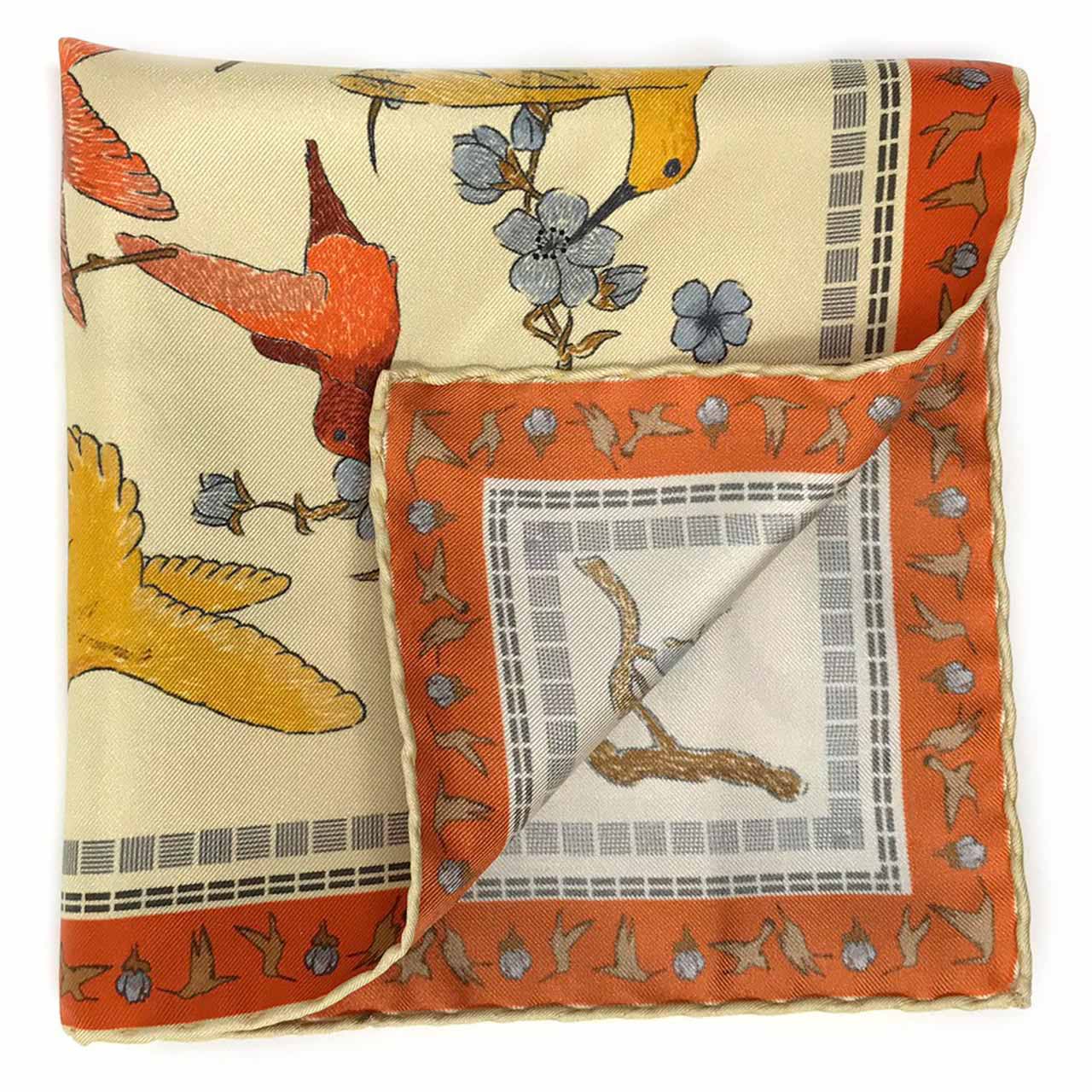 Amazilia Cream Pocket Square