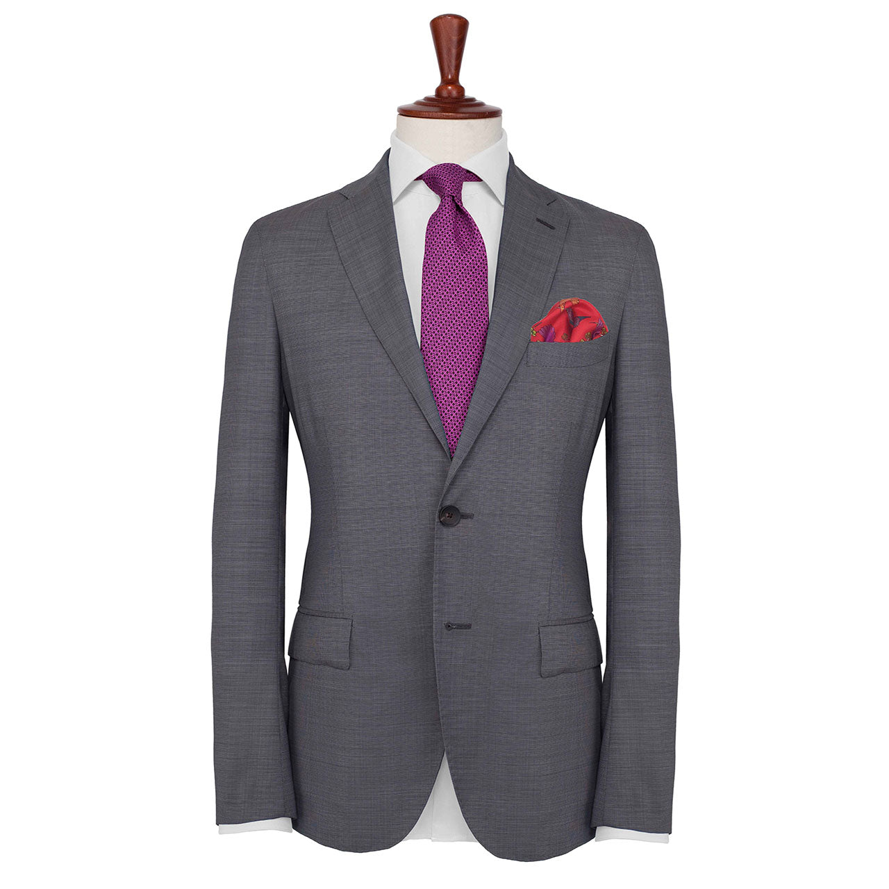 Amazilia Cherry Red Pocket Square