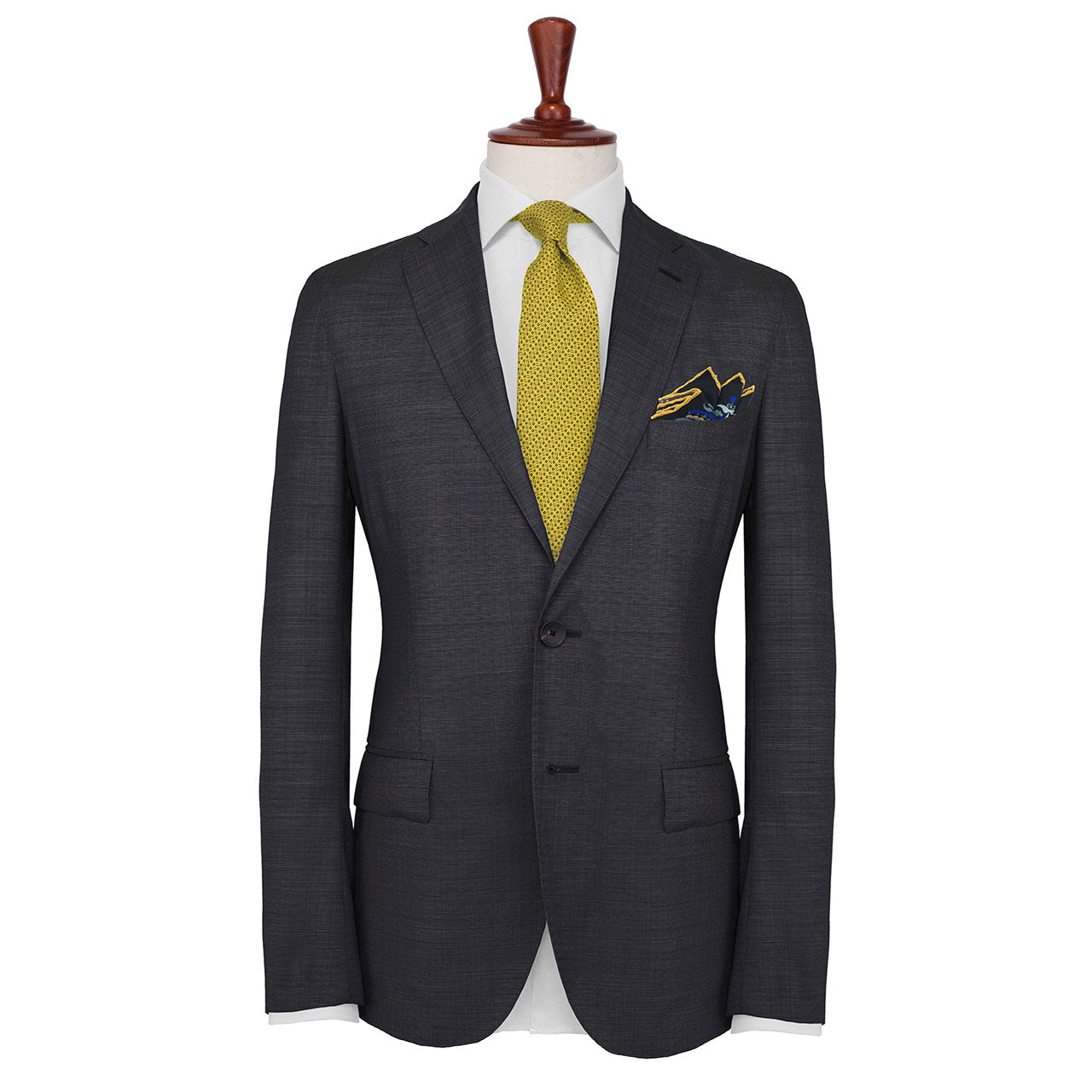 Turkish Pastoral Black Pocket Square