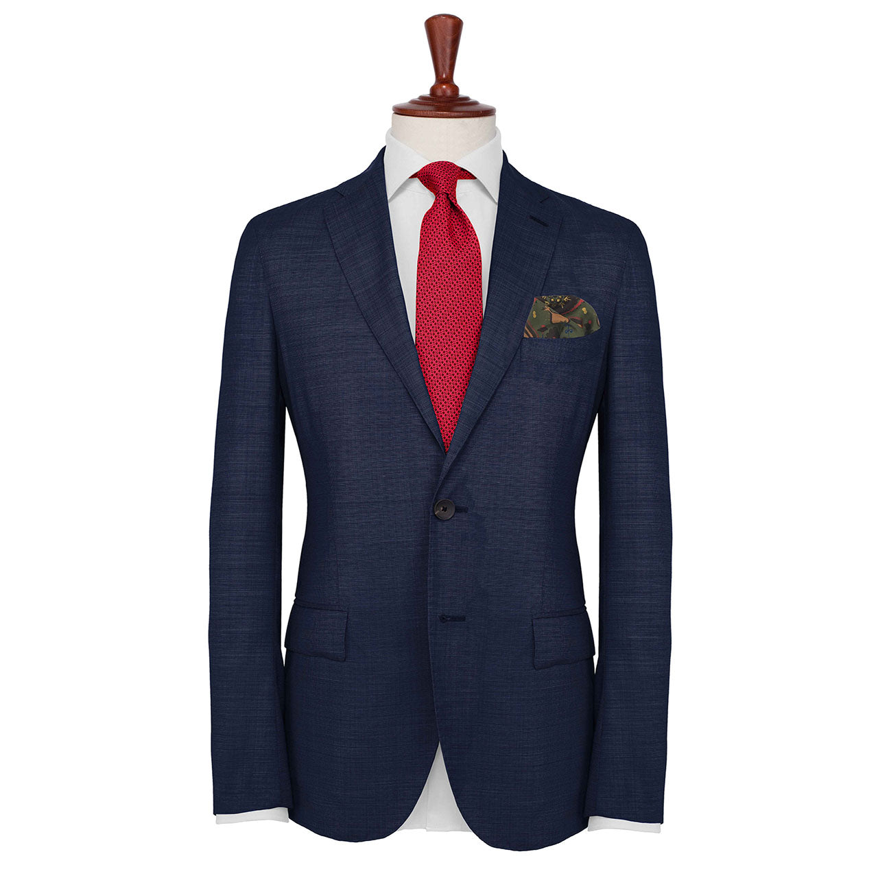 Turkish Pastoral Seaweed Green Pocket Square