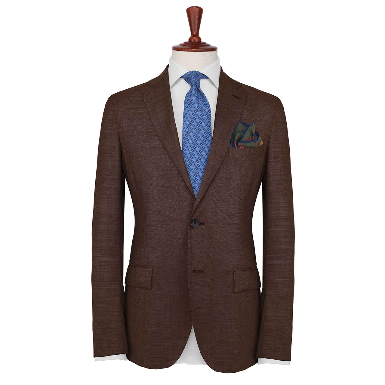 Turkish Pastoral Seaweed Green Pocket Square