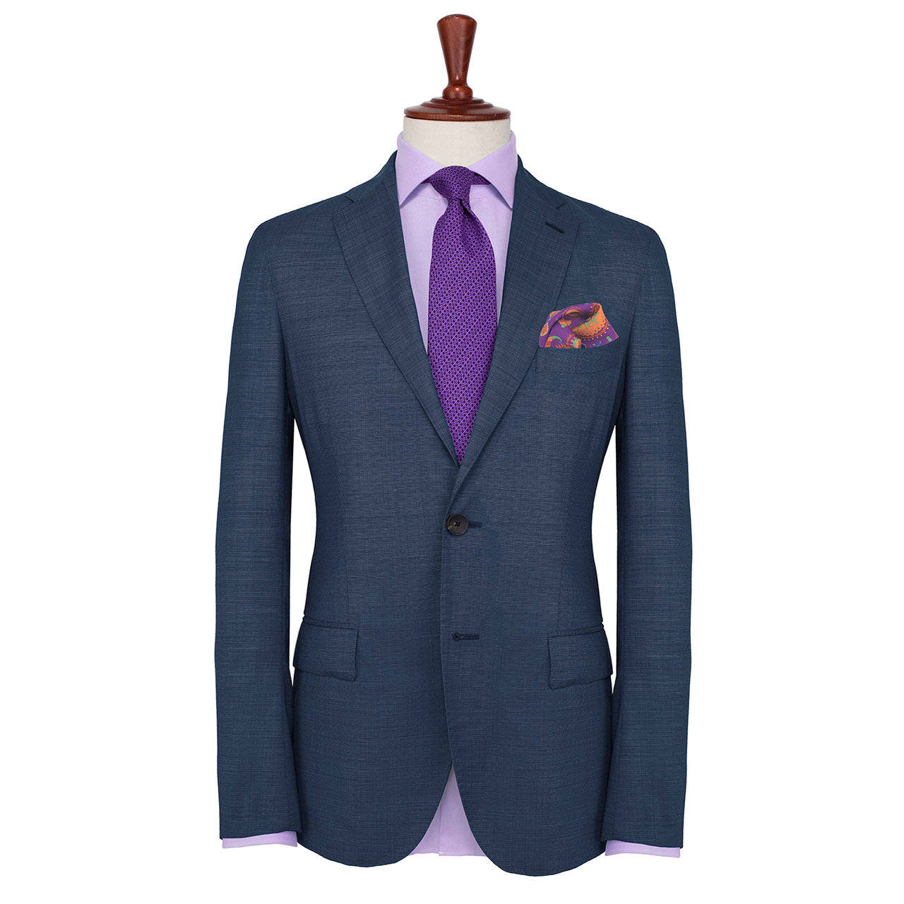 Turkish Pastoral Purple Pocket Square