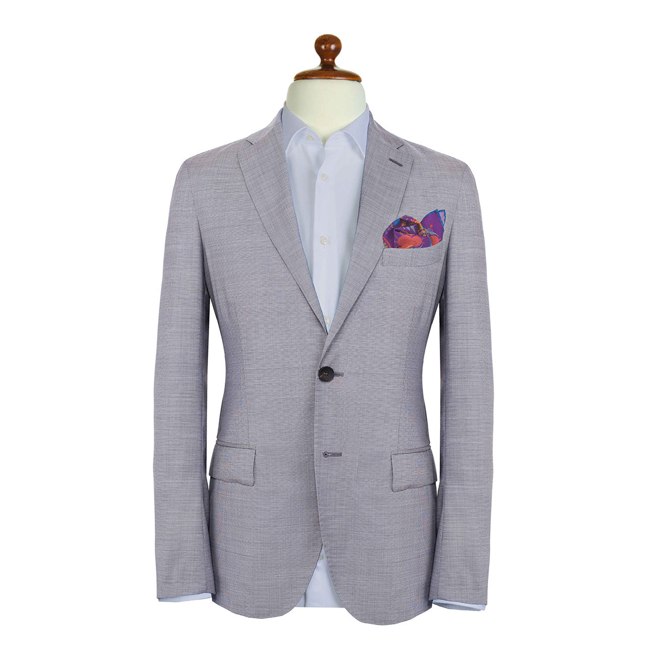 Turkish Pastoral Purple Pocket Square