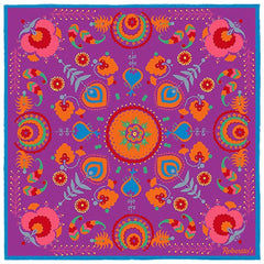 Turkish Pastoral Purple Pocket Square