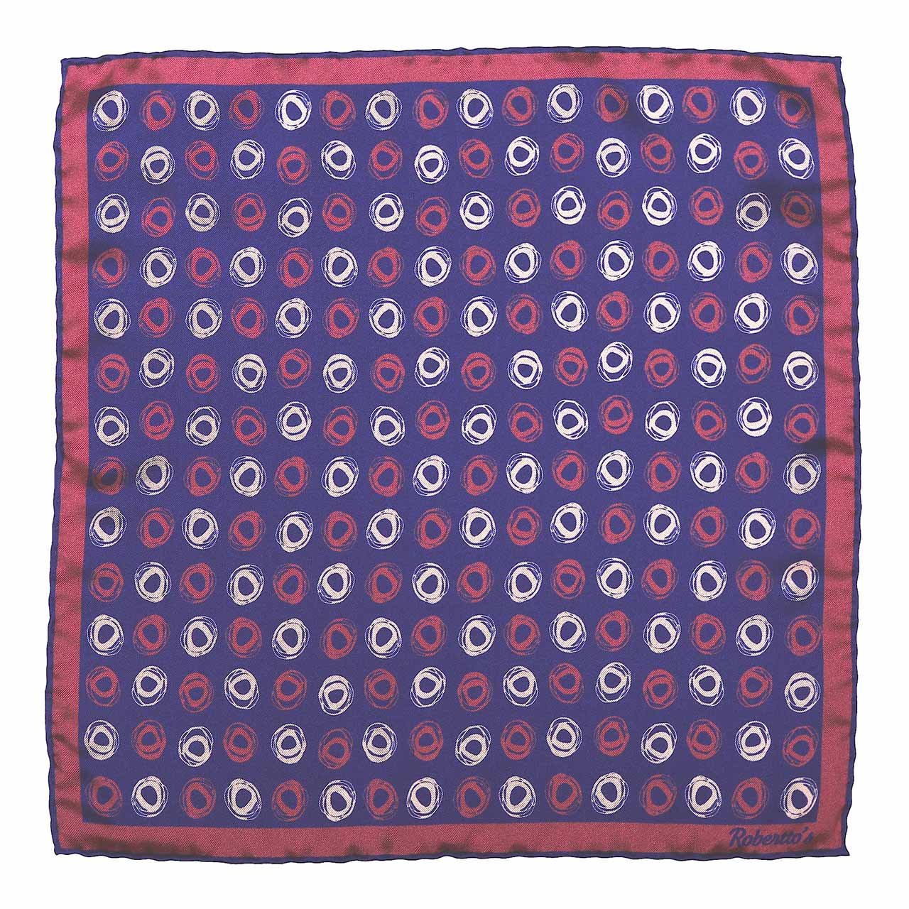 Polka Passion Navy Blue Pocket Square