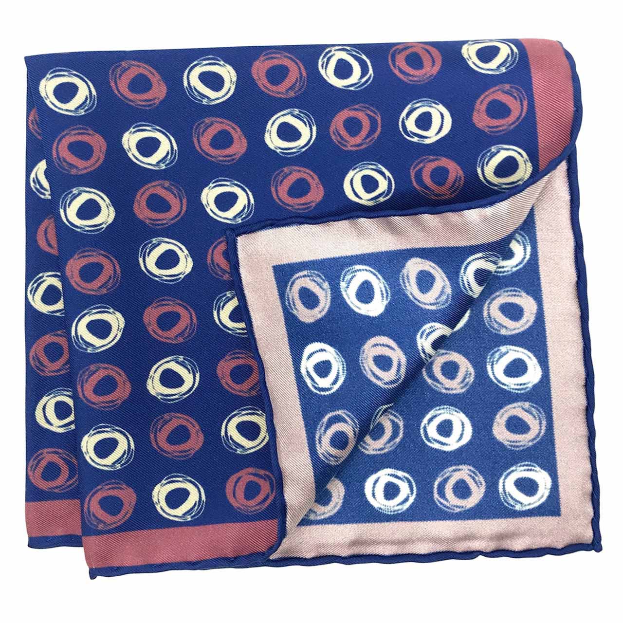 Polka Passion Navy Blue Pocket Square