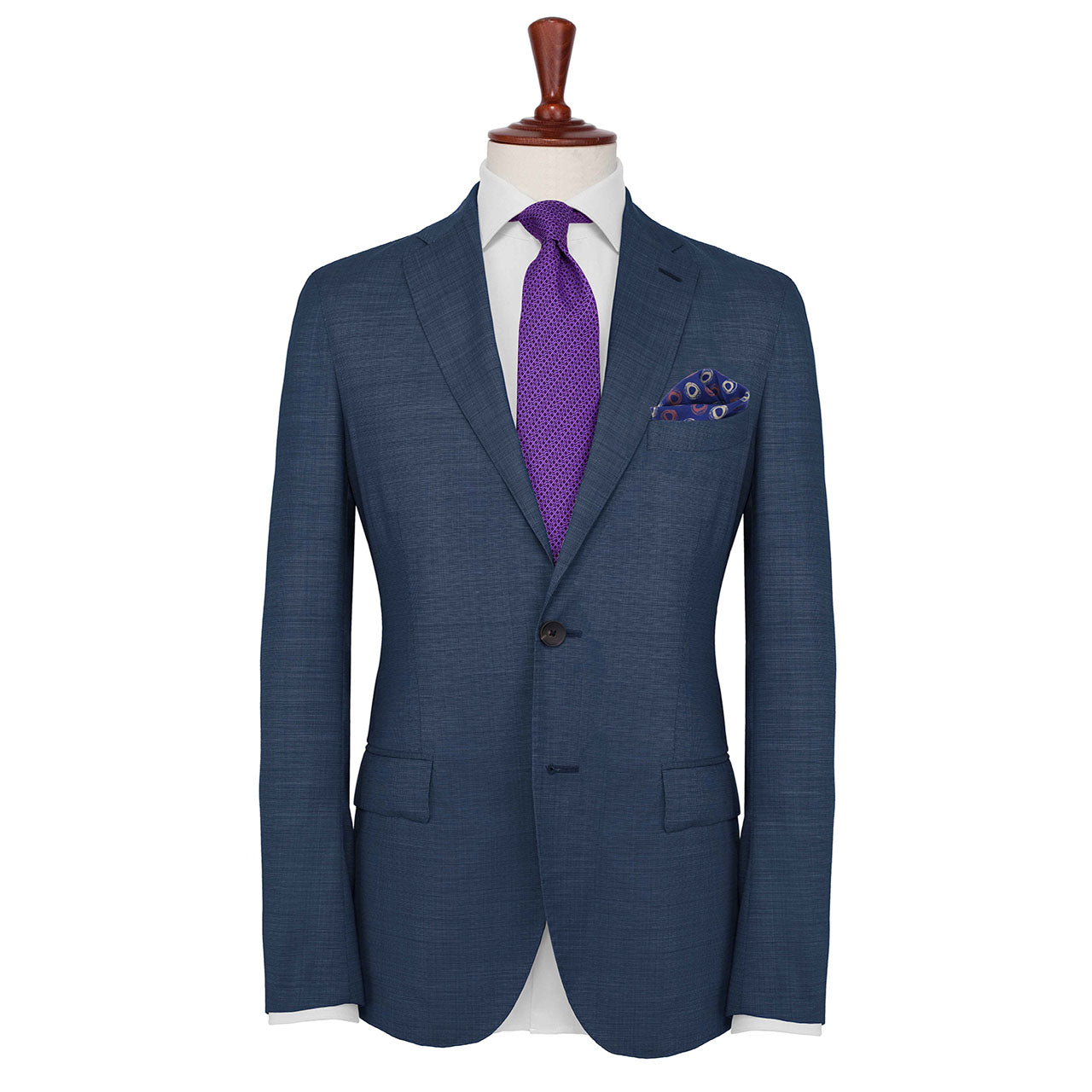 Polka Passion Navy Blue Pocket Square