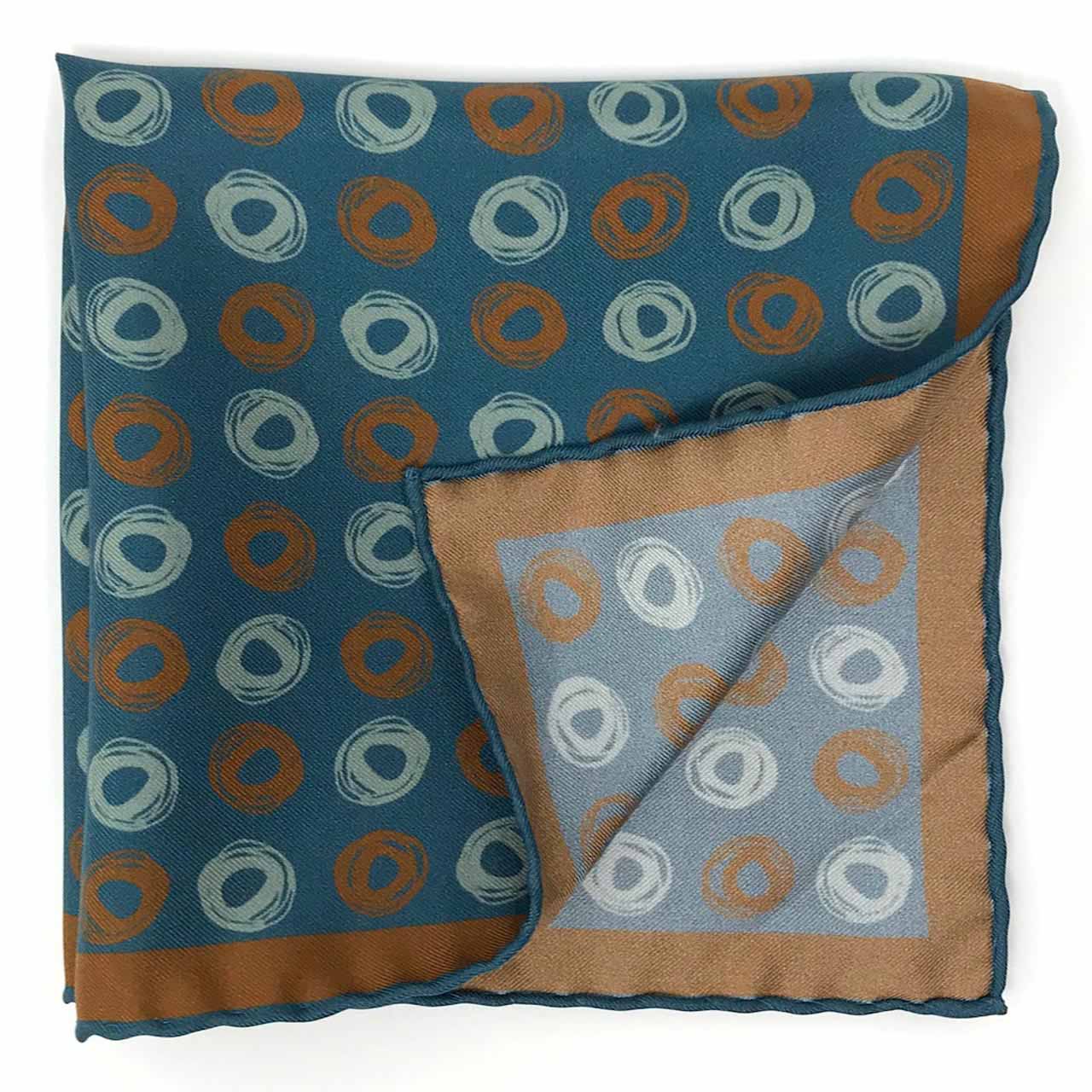 Polka Passion Petrol Blue Pocket Square