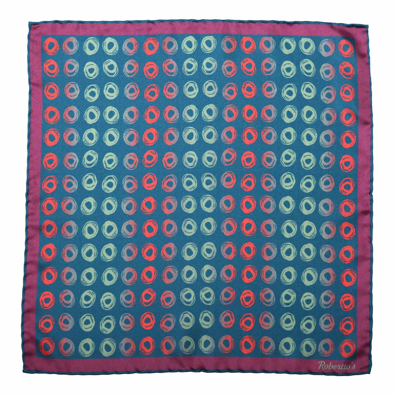 Polka Passion Teal Pocket Square