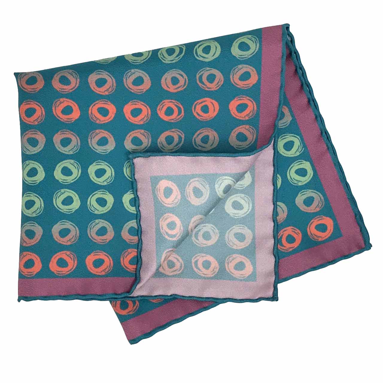 Polka Passion Teal Pocket Square
