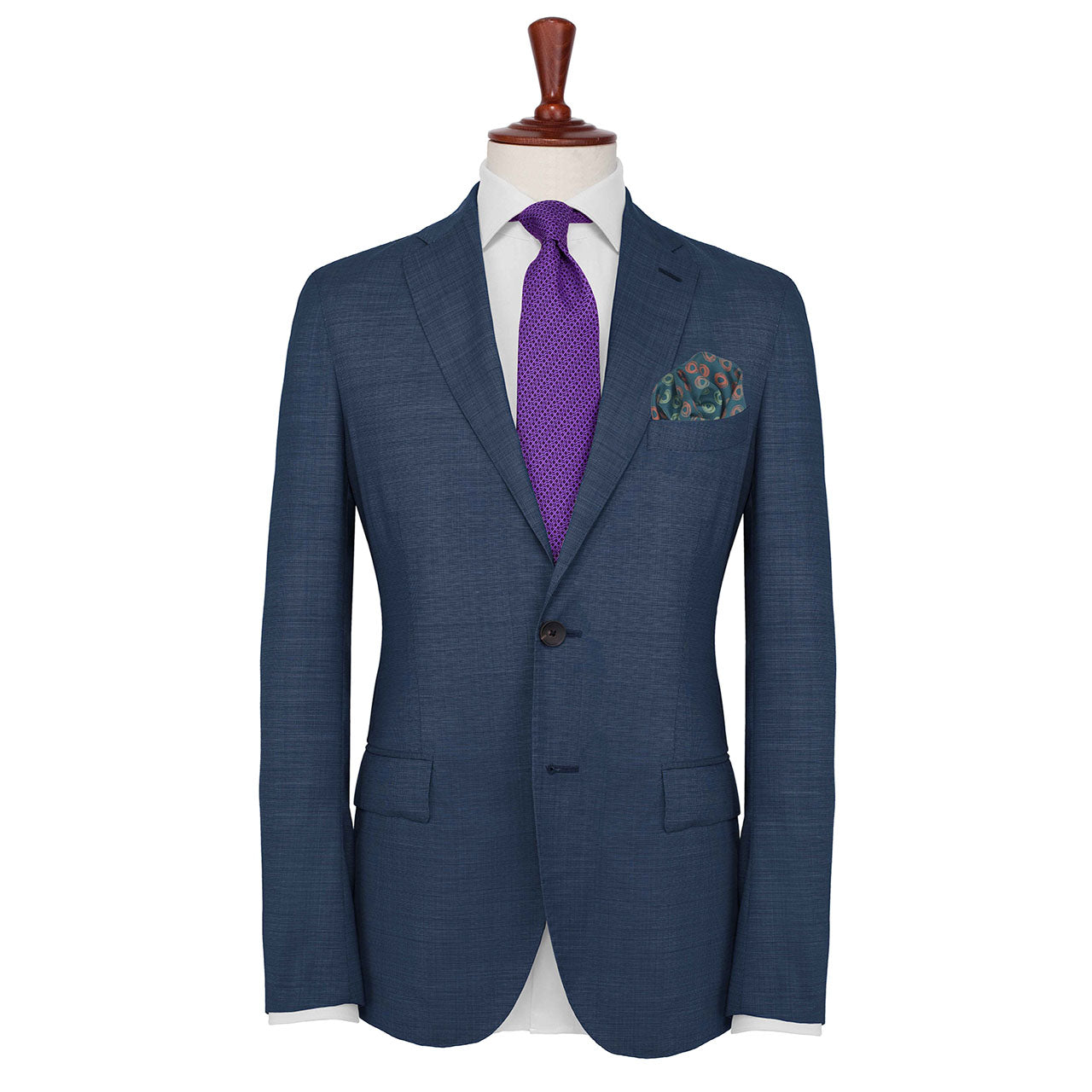 Polka Passion Teal Pocket Square