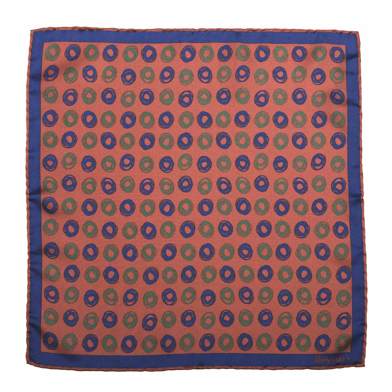 Polka Passion Rosewood Pocket Square