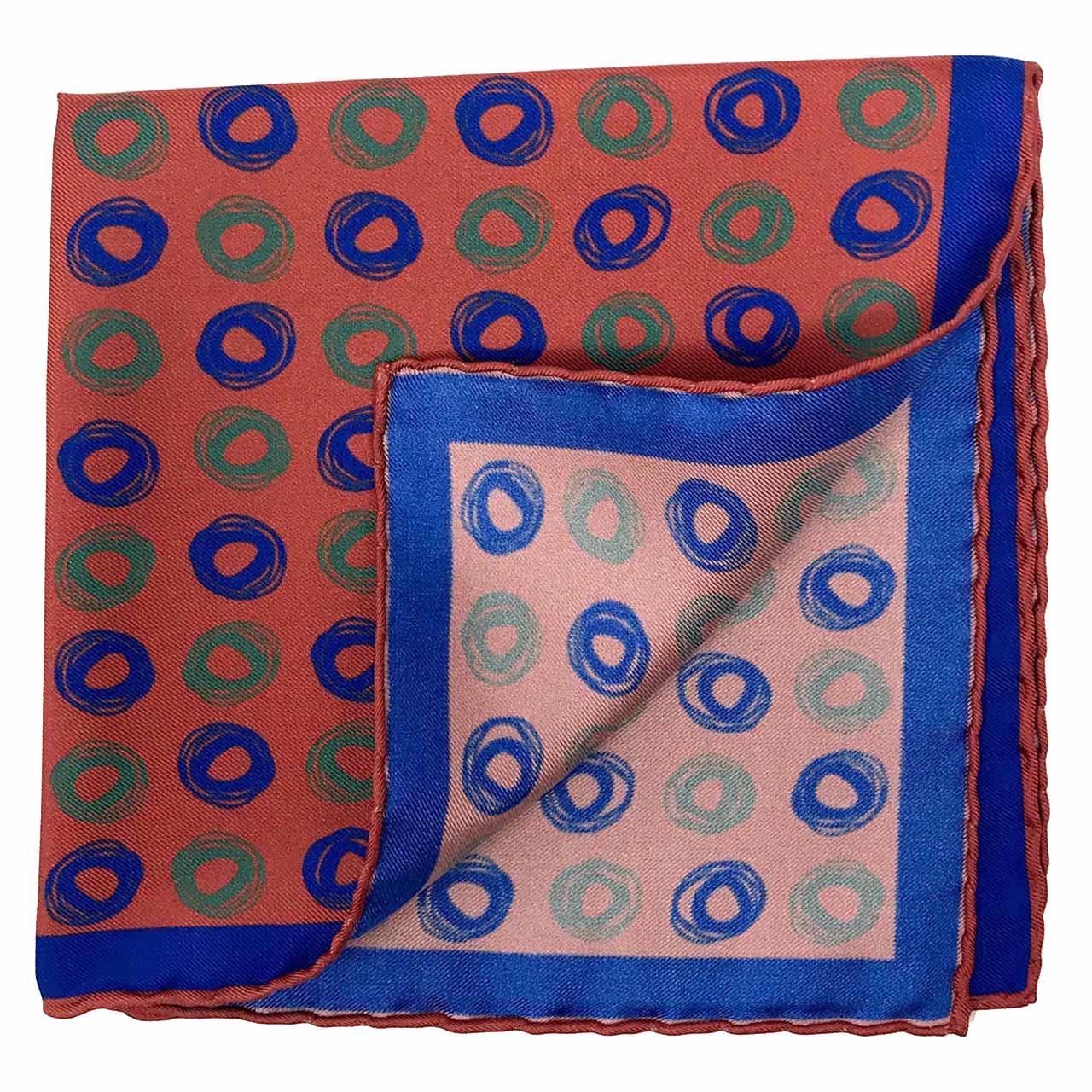 Polka Passion Rosewood Pocket Square