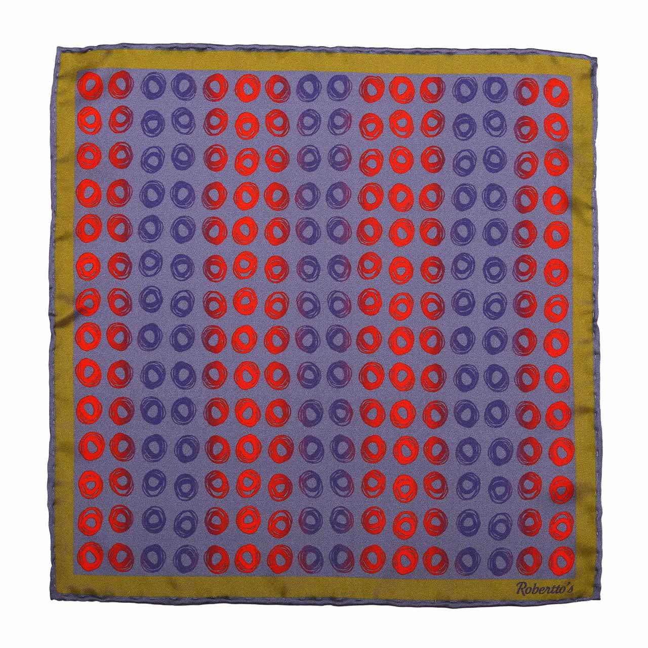 Polka Passion Grey Pocket Square