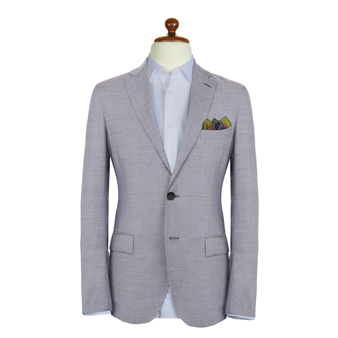 Polka Passion Grey Pocket Square