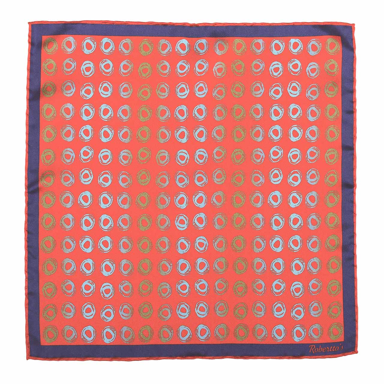Polka Passion Fire Orange Pocket Square